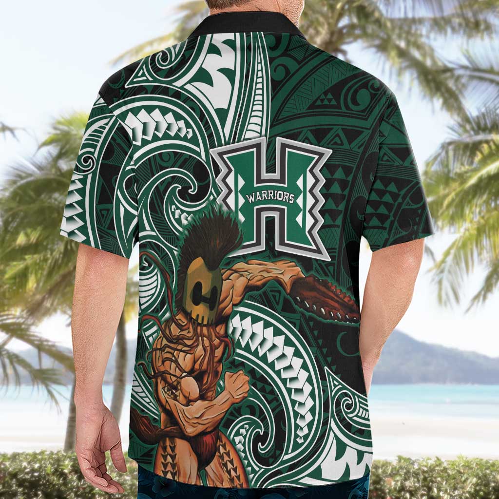 Hawaii Ikaika Warrior Football Hawaiian Shirt Polynesian Tribal Tattoo - Polynesian Pride