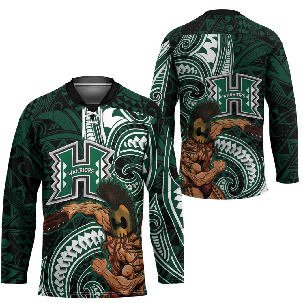 Hawaii Ikaika Warrior Football Hockey Jersey Polynesian Tribal Tattoo - Polynesian Pride
