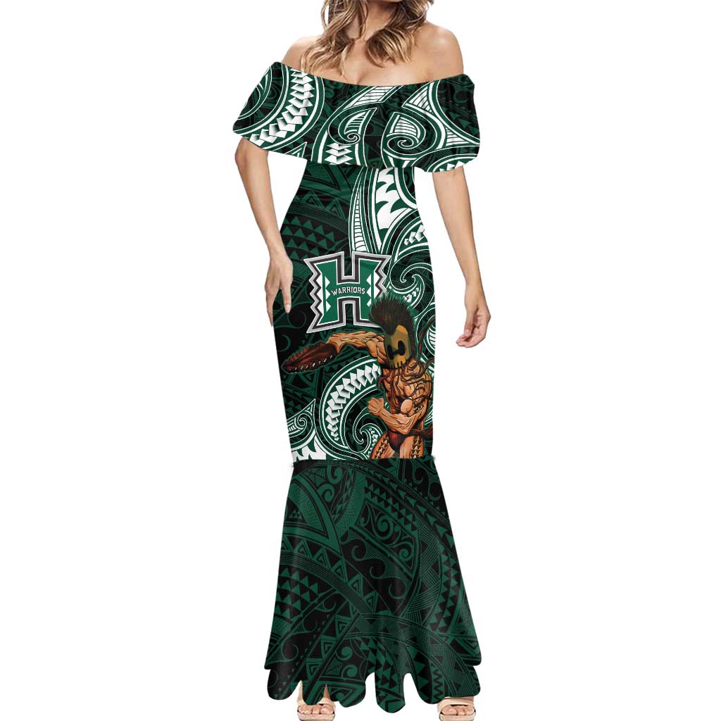 Hawaii Ikaika Warrior Football Mermaid Dress Polynesian Tribal Tattoo LT05 - Polynesian Pride