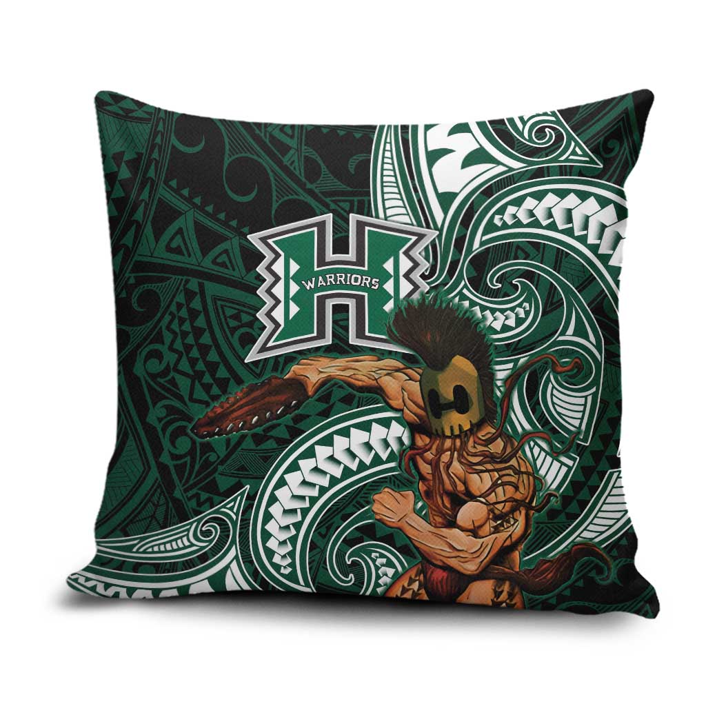 Hawaii Ikaika Warrior Football Pillow Cover Polynesian Tribal Tattoo LT05 Black - Polynesian Pride