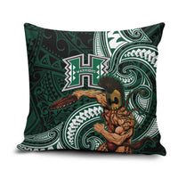 Hawaii Ikaika Warrior Football Pillow Cover Polynesian Tribal Tattoo LT05 Black - Polynesian Pride