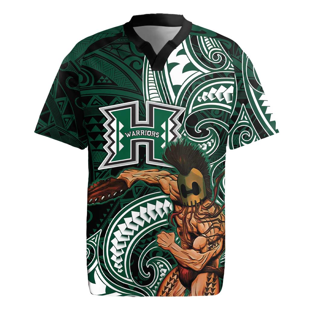 Hawaii Ikaika Warrior Football Rugby Jersey Polynesian Tribal Tattoo - Polynesian Pride