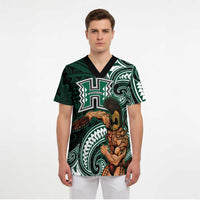 Hawaii Ikaika Warrior Football Scrub Top Polynesian Tribal Tattoo LT05 - Polynesian Pride
