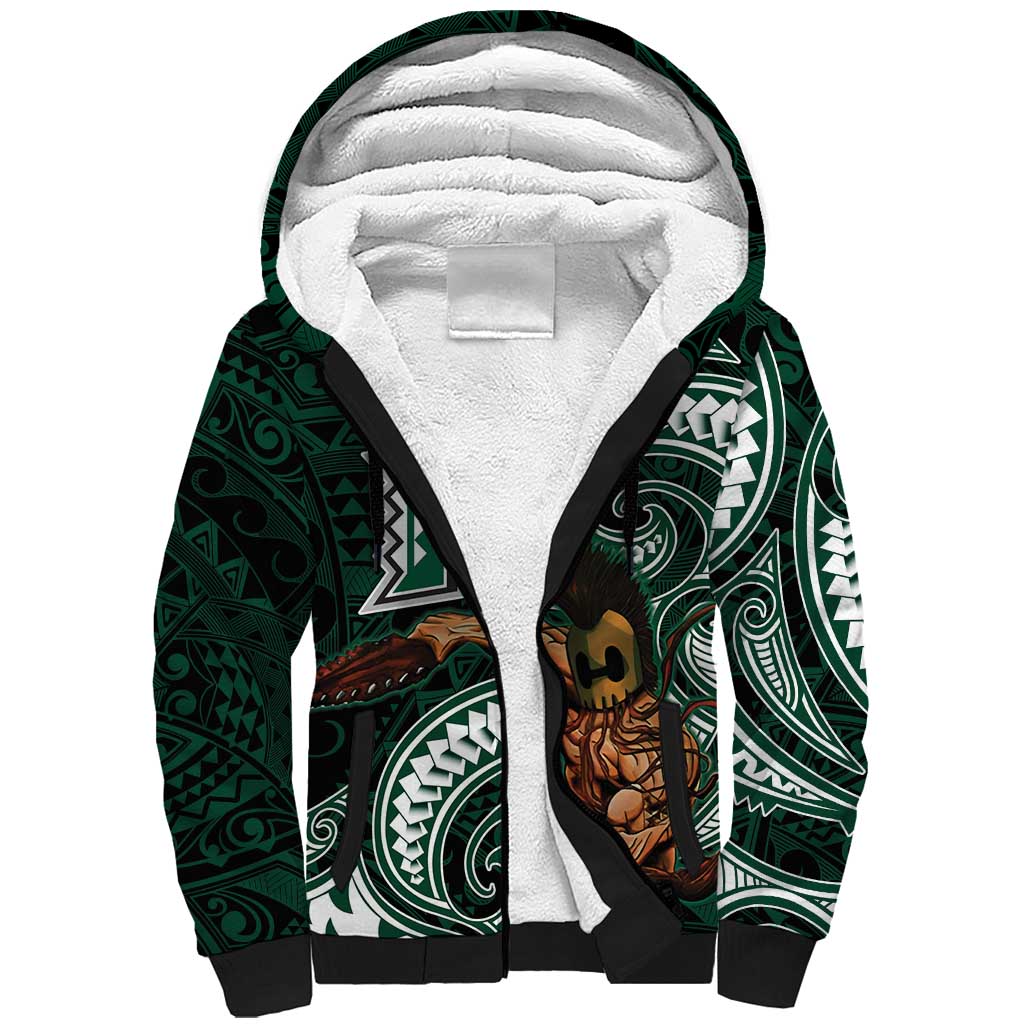 Hawaii Ikaika Warrior Football Sherpa Hoodie Polynesian Tribal Tattoo LT05 Unisex Black - Polynesian Pride
