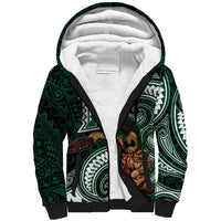 Hawaii Ikaika Warrior Football Sherpa Hoodie Polynesian Tribal Tattoo LT05 Unisex Black - Polynesian Pride