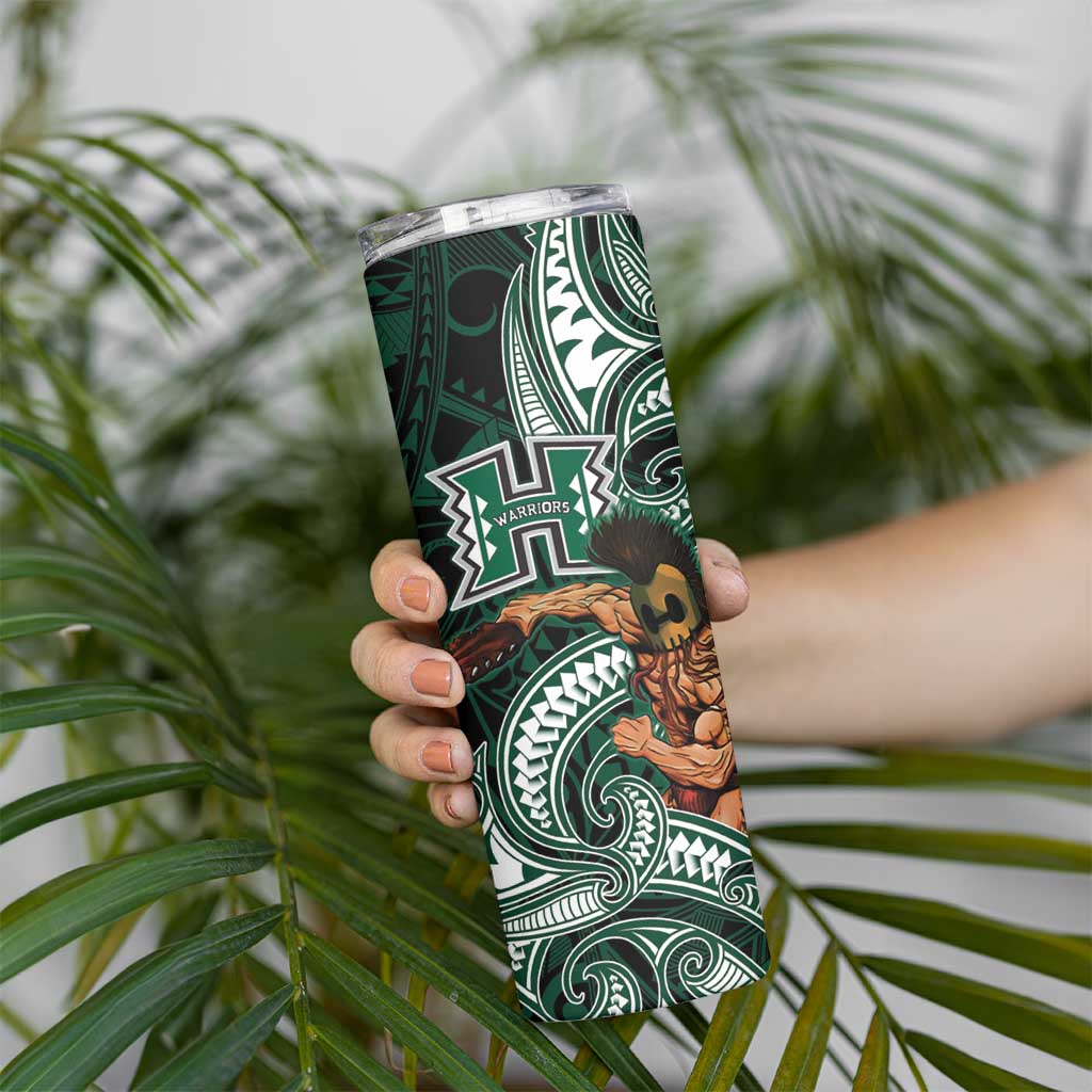 Hawaii Ikaika Warrior Football Skinny Tumbler Polynesian Tribal Tattoo LT05 - Polynesian Pride