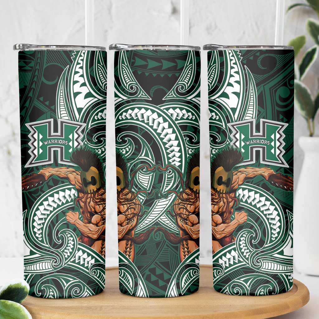 Hawaii Ikaika Warrior Football Skinny Tumbler Polynesian Tribal Tattoo LT05 - Polynesian Pride