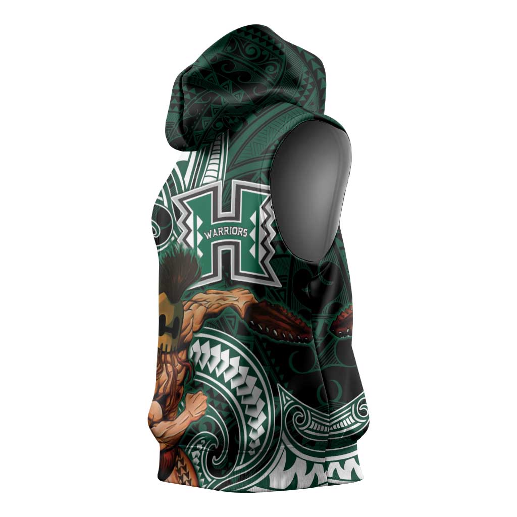 Hawaii Ikaika Warrior Football Sleeveless Hoodie Polynesian Tribal Tattoo LT05 - Polynesian Pride