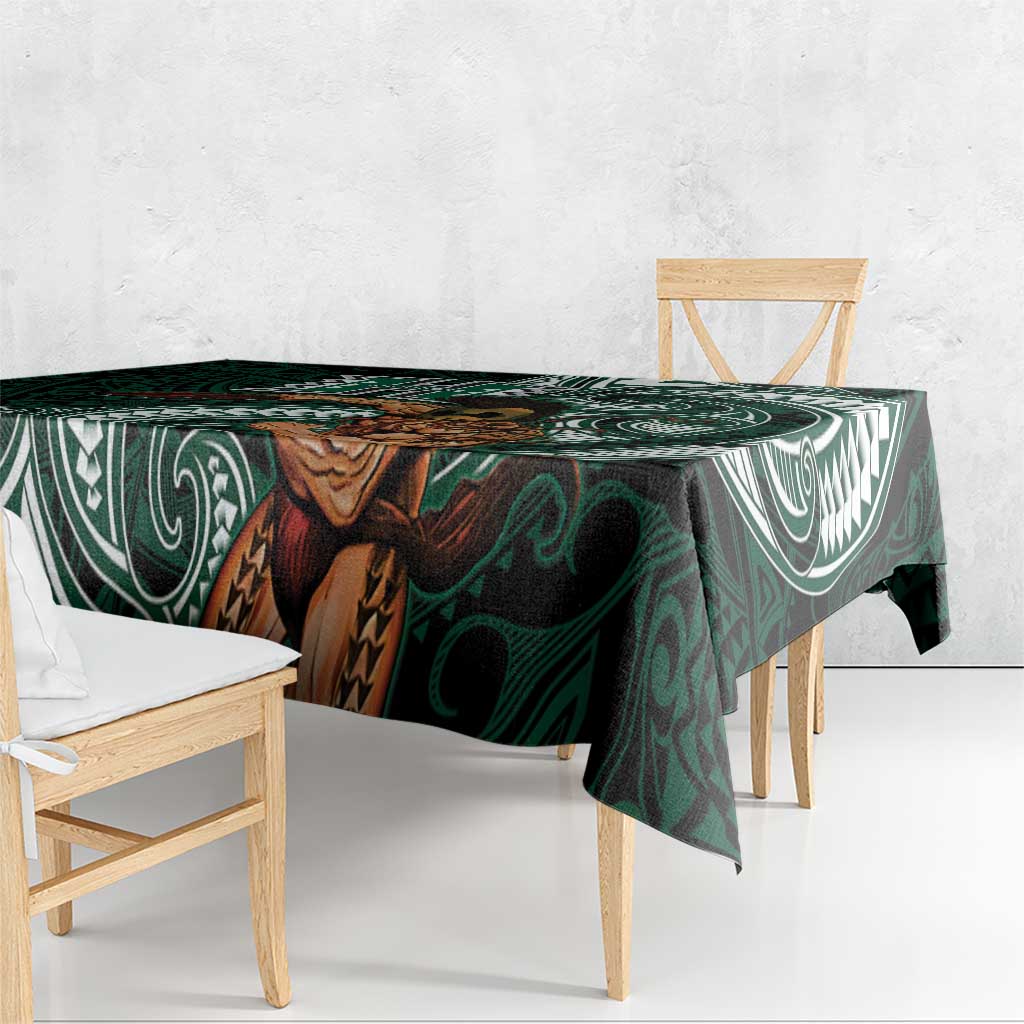 Hawaii Ikaika Warrior Football Tablecloth Polynesian Tribal Tattoo - Polynesian Pride