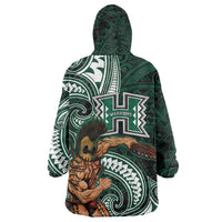 Hawaii Ikaika Warrior Football Wearable Blanket Hoodie Polynesian Tribal Tattoo LT05 - Polynesian Pride