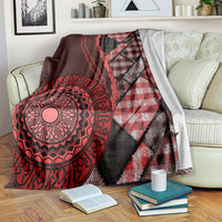 New Zealand Aotearoa Blanket Maori Harakeke Weaving Pattern Red LT05 - Polynesian Pride