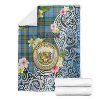 Hawaii State Blanket Tropical Flowers With Tartan Pattern LT05 - Polynesian Pride