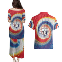 Samoa Couples Matching Puletasi and Hawaiian Shirt Tie Dye Unique Style LT05 - Polynesian Pride