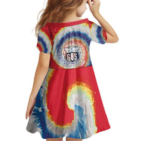 Samoa Family Matching Off The Shoulder Long Sleeve Dress and Hawaiian Shirt Tie Dye Unique Style LT05 - Polynesian Pride