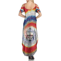 Samoa Family Matching Summer Maxi Dress and Hawaiian Shirt Tie Dye Unique Style