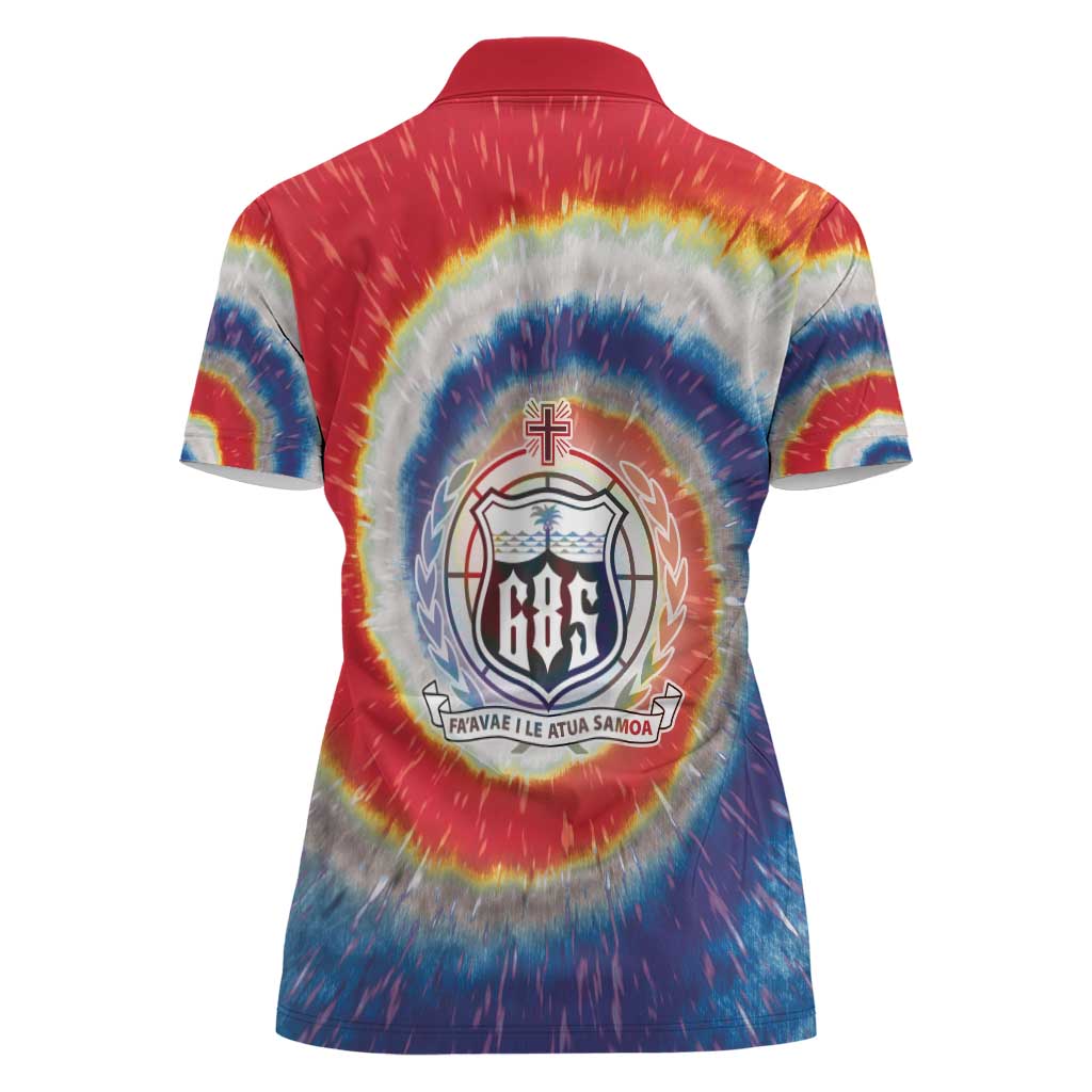 Samoa Women Polo Shirt Tie Dye Unique Style
