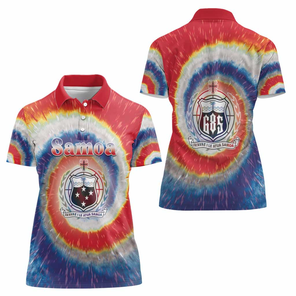 Samoa Women Polo Shirt Tie Dye Unique Style