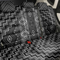 New Zealand Aotearoa Back Car Seat Cover Black Poutama With Taniko Pattern LT05