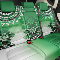 New Zealand Back Car Seat Cover Poutama Mix Green Taniko Inspired Art LT05 - Polynesian Pride