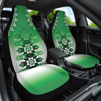 New Zealand Car Seat Cover Poutama Mix Green Taniko Inspired Art LT05 One Size Green - Polynesian Pride