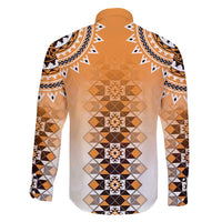 New Zealand Family Matching Mermaid Dress and Hawaiian Shirt Poutama Mix Orange Taniko Inspired Art LT05 - Polynesian Pride