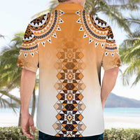 New Zealand Hawaiian Shirt Poutama Mix Orange Taniko Inspired Art LT05 - Polynesian Pride