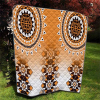 New Zealand Quilt Poutama Mix Orange Taniko Inspired Art LT05 - Polynesian Pride