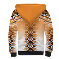 New Zealand Sherpa Hoodie Poutama Mix Orange Taniko Inspired Art LT05 - Polynesian Pride