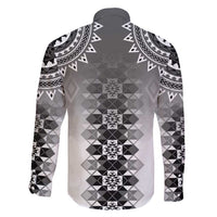 New Zealand Family Matching Puletasi and Hawaiian Shirt Poutama Mix Gray Taniko Inspired Art LT05 - Polynesian Pride