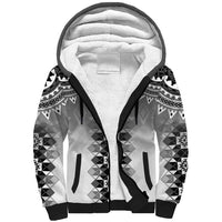 New Zealand Sherpa Hoodie Poutama Mix Gray Taniko Inspired Art LT05 Unisex Gray - Polynesian Pride