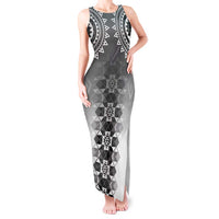 New Zealand Tank Maxi Dress Poutama Mix Gray Taniko Inspired Art LT05 Women Gray - Polynesian Pride