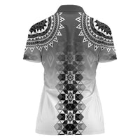 New Zealand Women Polo Shirt Poutama Mix Gray Taniko Inspired Art LT05 - Polynesian Pride
