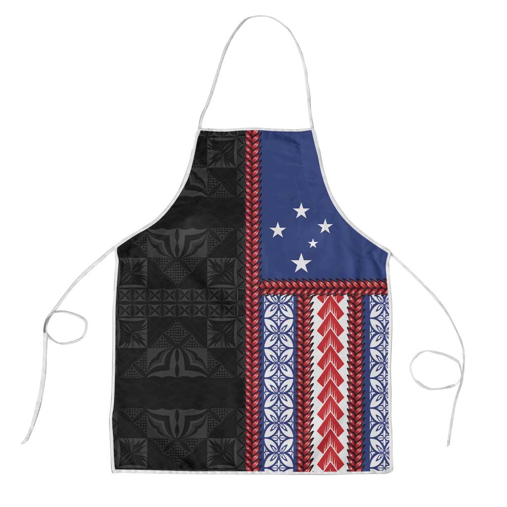 Samoa Flag Apron Ula Fala With Samoan Siapo - Polynesian Pride