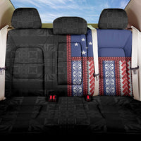 Samoa Flag Back Car Seat Cover Ula Fala With Samoan Siapo LT05 One Size Black - Polynesian Pride