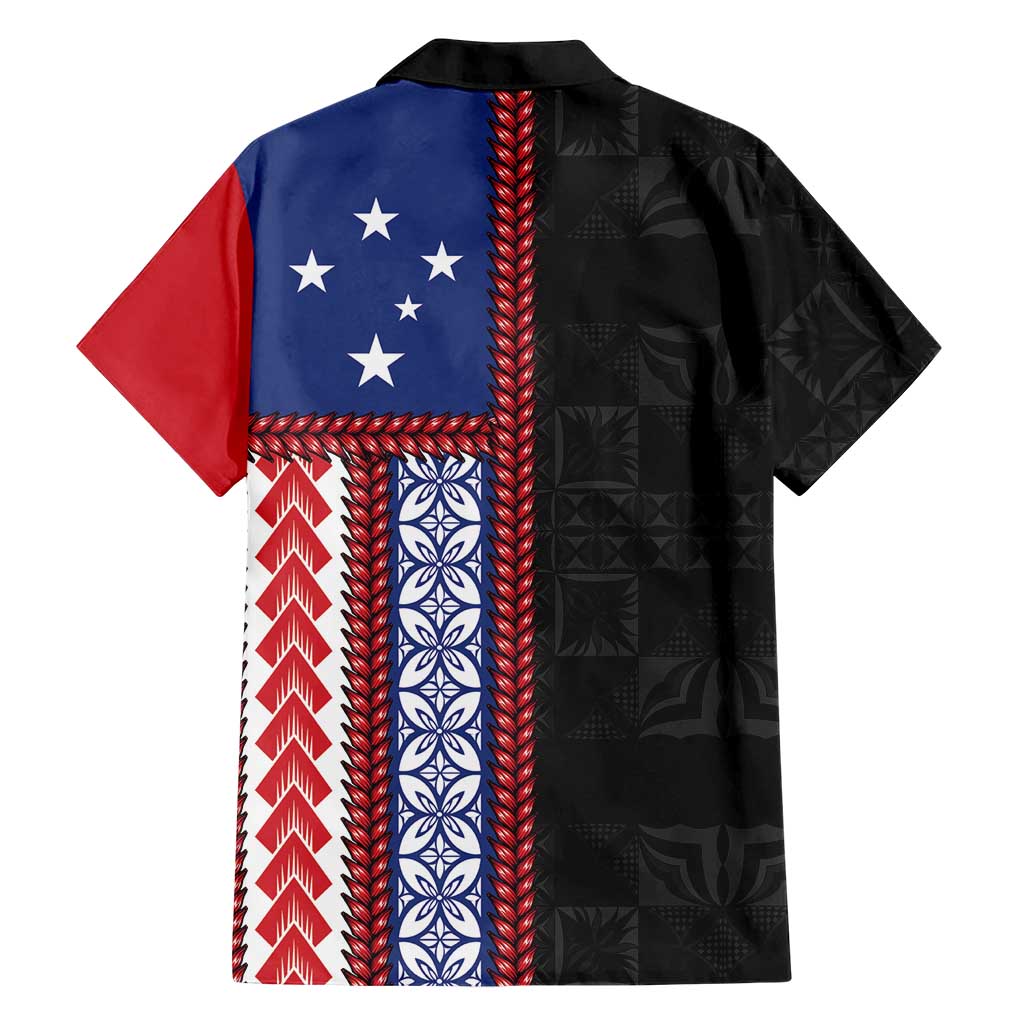 Samoa Flag Family Matching Mermaid Dress and Hawaiian Shirt Ula Fala With Samoan Siapo LT05 - Polynesian Pride