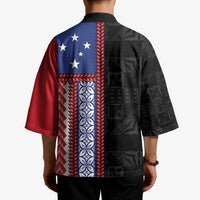 Samoa Flag Kimono Ula Fala With Samoan Siapo - Polynesian Pride