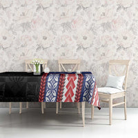 Samoa Flag Tablecloth Ula Fala With Samoan Siapo - Polynesian Pride