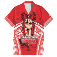 Custom Tonga Rugby Mate Ma'a Family Matching Long Sleeve Bodycon Dress and Hawaiian Shirt Tongan Pride Unique Style LT05 Dad's Shirt - Short Sleeve Red - Polynesian Pride