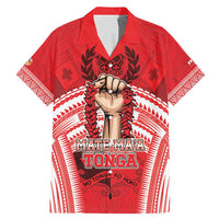 Custom Tonga Rugby Mate Ma'a Family Matching Mermaid Dress and Hawaiian Shirt Tongan Pride Unique Style LT05 Dad's Shirt - Short Sleeve Red - Polynesian Pride
