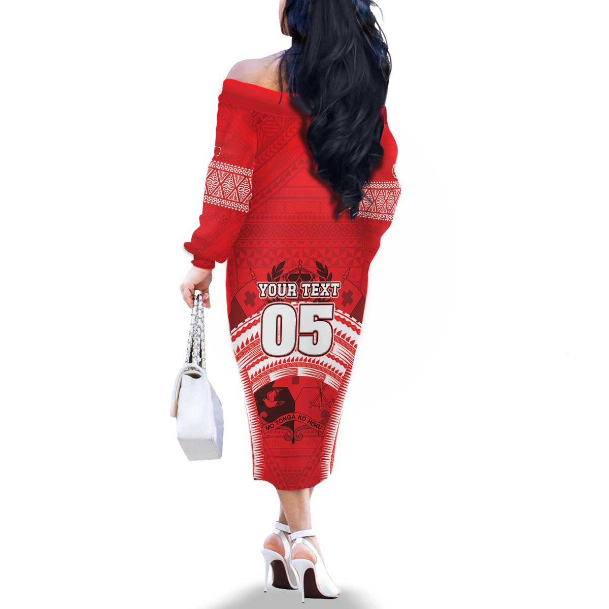 Custom Tonga Rugby Mate Ma'a Family Matching Off The Shoulder Long Sleeve Dress and Hawaiian Shirt Tongan Pride Unique Style LT05 - Polynesian Pride