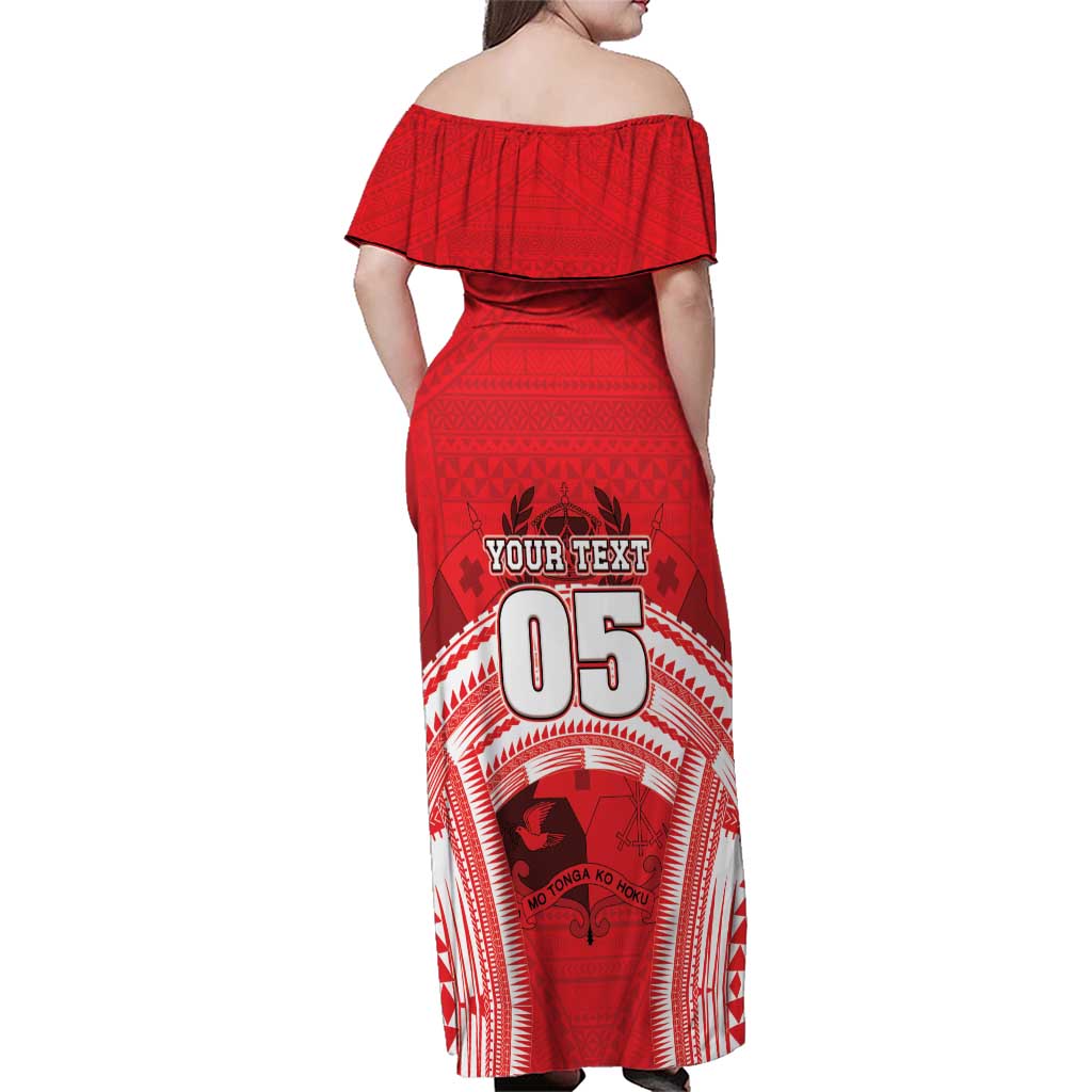 Custom Tonga Rugby Mate Ma'a Family Matching Off Shoulder Maxi Dress and Hawaiian Shirt Tongan Pride Unique Style LT05 - Polynesian Pride