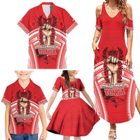 Custom Tonga Rugby Mate Ma'a Family Matching Summer Maxi Dress and Hawaiian Shirt Tongan Pride Unique Style LT05 - Polynesian Pride