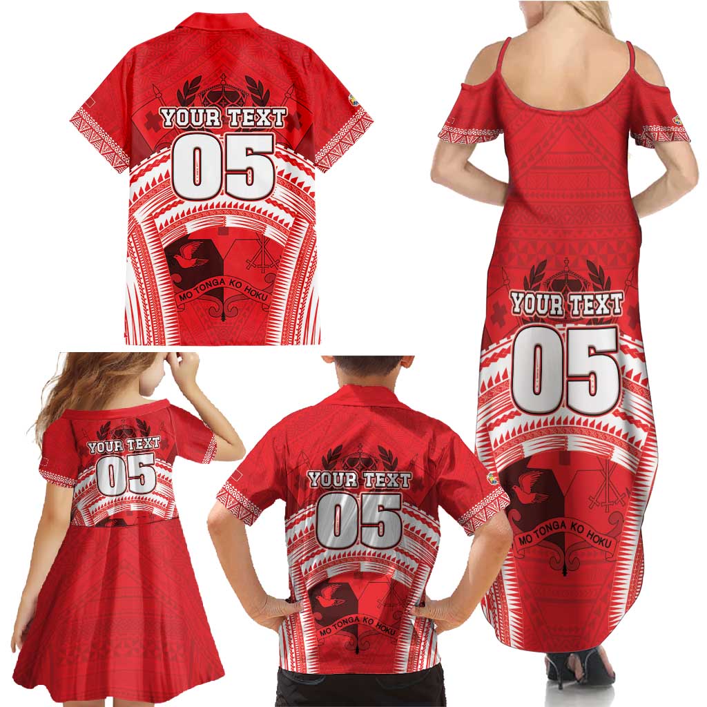 Custom Tonga Rugby Mate Ma'a Family Matching Summer Maxi Dress and Hawaiian Shirt Tongan Pride Unique Style LT05 - Polynesian Pride