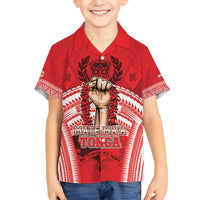 Custom Tonga Rugby Mate Ma'a Family Matching Summer Maxi Dress and Hawaiian Shirt Tongan Pride Unique Style LT05 Son's Shirt Red - Polynesian Pride