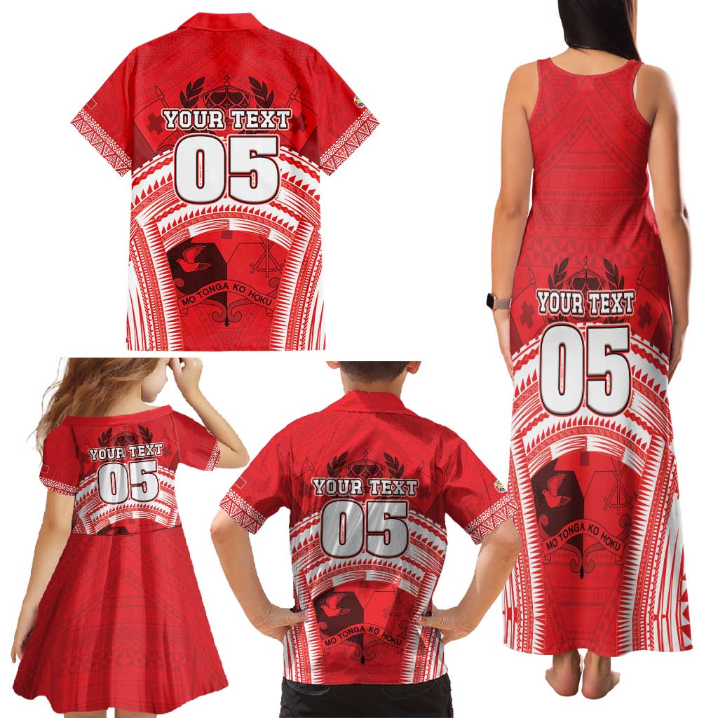 Custom Tonga Rugby Mate Ma'a Family Matching Tank Maxi Dress and Hawaiian Shirt Tongan Pride Unique Style LT05 - Polynesian Pride