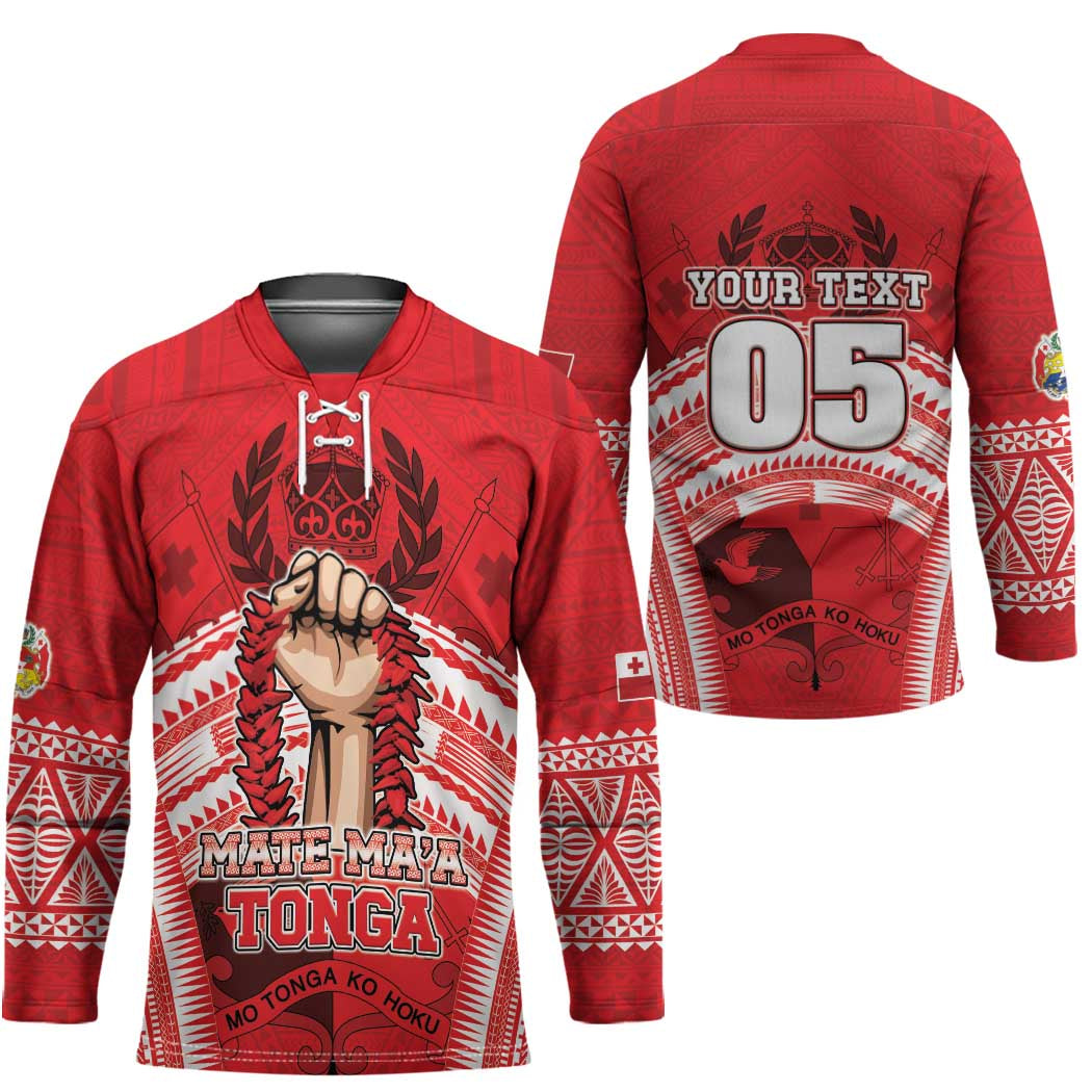 Custom Tonga Rugby Mate Ma'a Hockey Jersey Tongan Pride Unique Style - Polynesian Pride