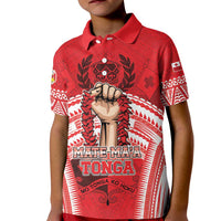 Custom Tonga Rugby Mate Ma'a Kid Polo Shirt Tongan Pride Unique Style LT05 Kid Red - Polynesian Pride