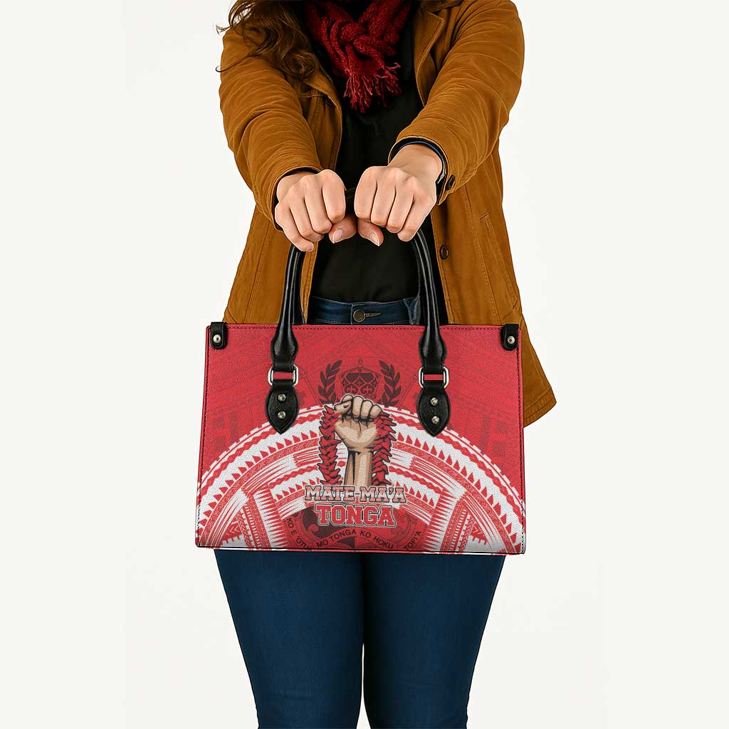 Tonga Rugby Mate Ma'a Leather Bag Tongan Pride Unique Style - Polynesian Pride