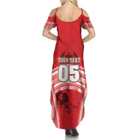 Custom Tonga Rugby Mate Ma'a Summer Maxi Dress Tongan Pride Unique Style LT05 - Polynesian Pride