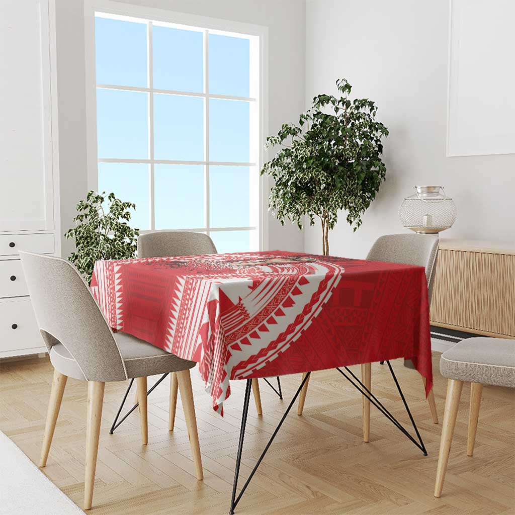 Tonga Rugby Mate Ma'a Tablecloth Tongan Pride Unique Style - Polynesian Pride